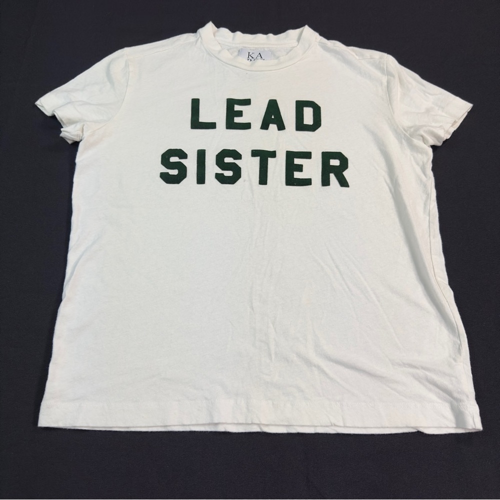 Zoe Karssen Graphic Shirt Womens Short Sleeve Linen White Lead Sister